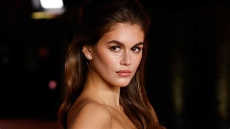 Kaia Gerber Stuns in String Black Bikini Top and Low